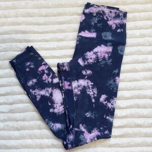 Lululemon Align High Rise Leggings Navy Blue with Purple Womens Size 6